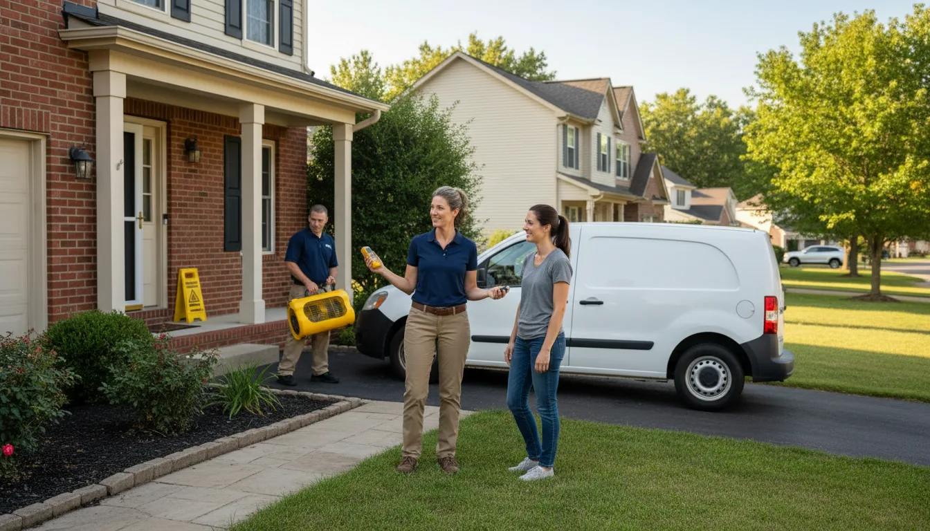 Residential water damage restoration in Lewis Run, PA
